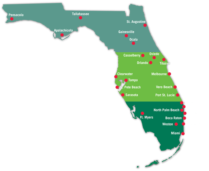 Florida Regions Map