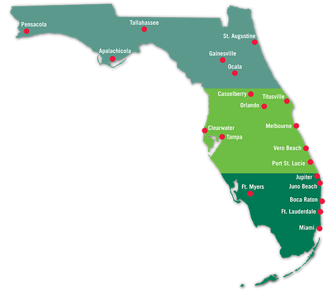 Florida Regions Map