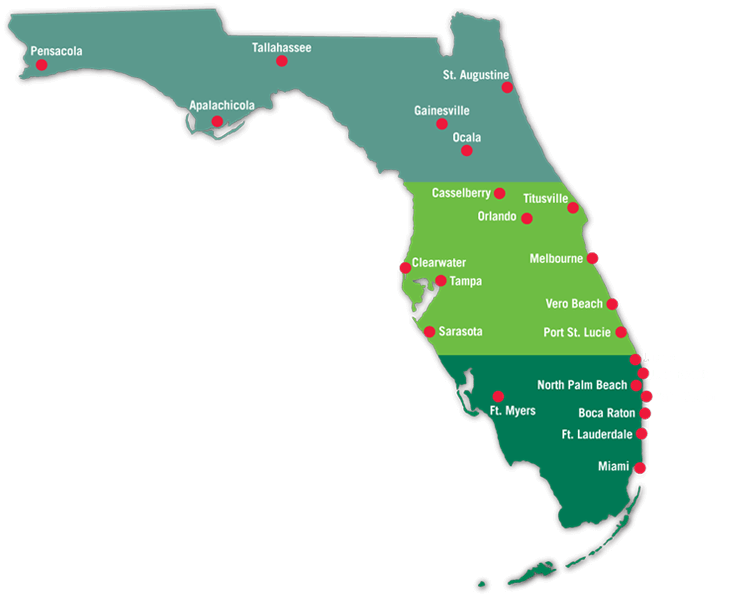 Florida Regions Map